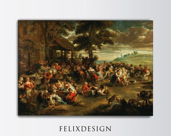 Peter Paul Rubens - A Village Feast (1640) | Samsung Frame TV Art | Painting Poster Print Art Gift Landscape Vintage | Digital Download
