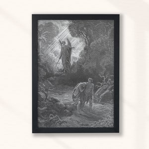 Gustave Dore - Adam and Eve are Driven out of Eden (1866) - Print Drawing - Vintage Oil Painting - Bedroom Decor Digital Art Printable