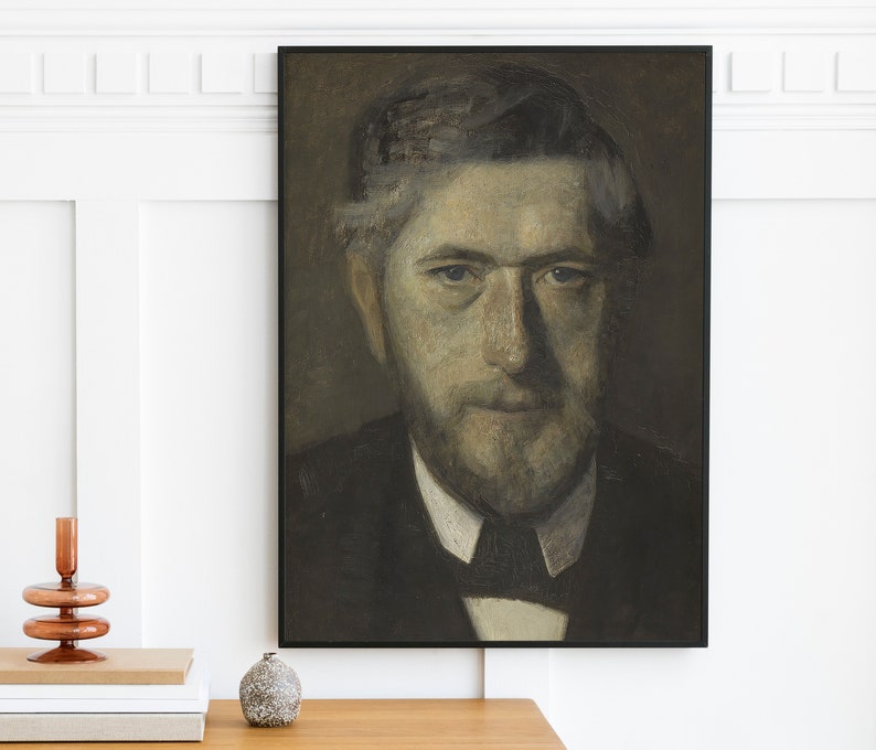 Vilhelm Hammershoi J.F. Willumsen 1901 Wall Art Bathroom Decor Print Vintage Danish Man Gentleman Portrait Printable Art image 1