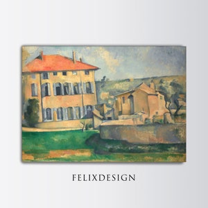Paul Cézanne - House in Aix (1887) - Samsung Frame TV Art - TV Frame Art | Vintage Landscape Scenery Print Oil Painting | Printable Art