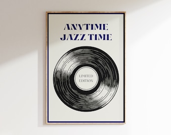 Jazz Wall Art | Jazz Decor | Jazz Poster | Jazz Music Print | Jazz Quote | Jazz Lover Gift | Gift for Music Lover | Digital Print