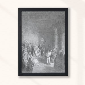 Gustave Dore - Joseph Interprets Pharaohs Dream (1866) - Print Home Wall Art Gift - Vintage Oil Painting - Bedroom Decor Digital Printable