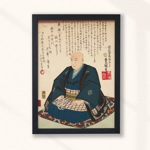 Utagawa Kunisada Memorial Portrait of Ichiryusai Hiroshige 1858 Japan Japanese ukiyo-e Vintage Print Portrait Wall Art Digital Art image 4