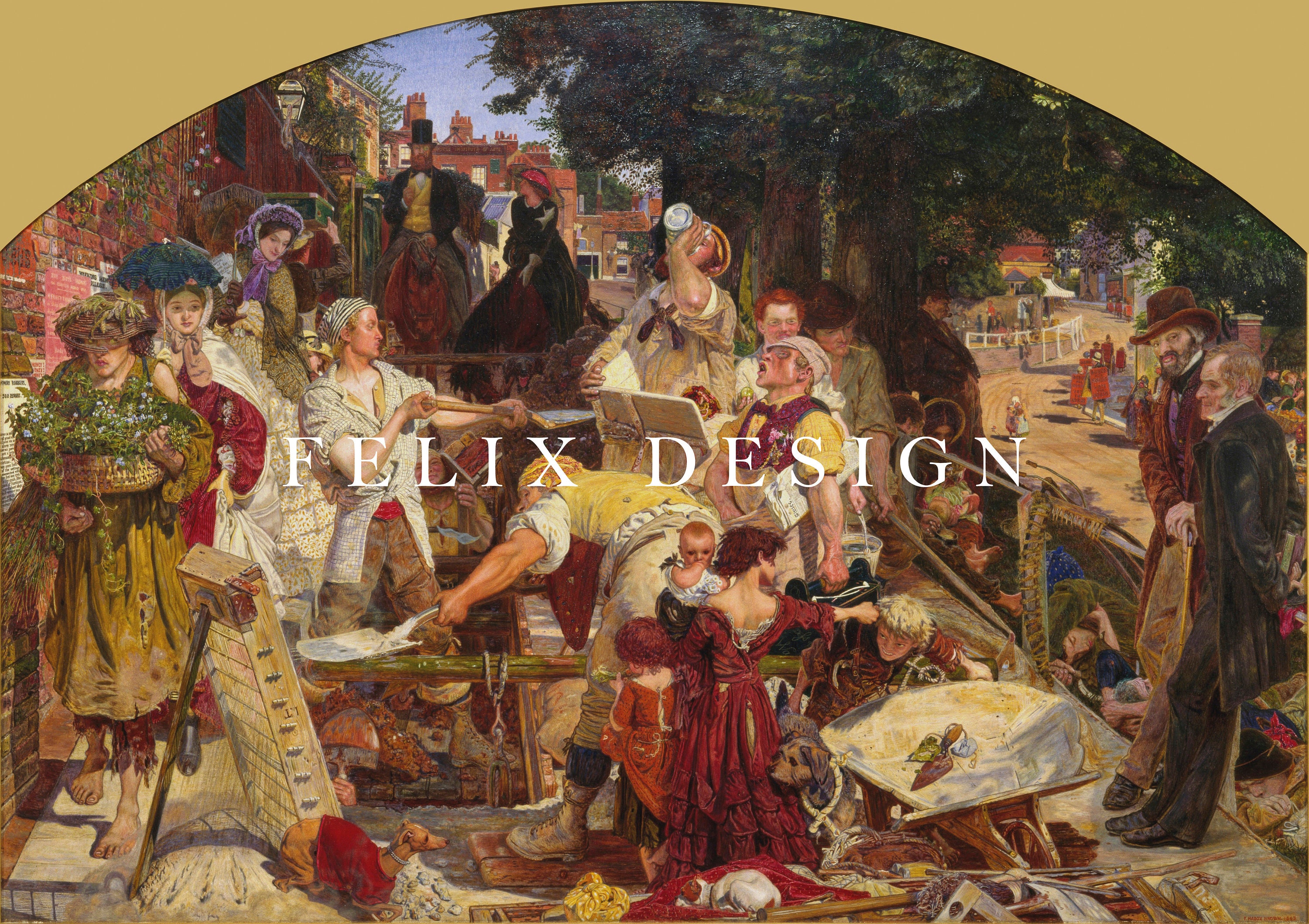 アート・デザイン・音楽 THE ART OF FORD MADOX BROWN Ford Madox Brown - Work (1863) - Samsung Frame TV Art, Frame TV