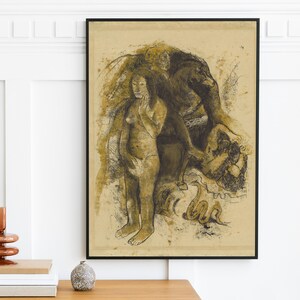 Paul Gauguin - Eve The Nightmare (1899) | Vintage Painting Print Art | Classic Poster Gift Wall Home Decor | Monster Bad Dream Creature