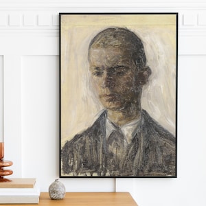 Vilhelm Hammershoi - Svend Hammershoi (1882) | Wall Art Bathroom Decor Print | Vintage Danish Gentleman Man Portrait | Printable Art