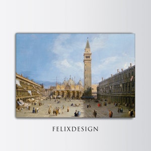 Canaletto - Piazza San Marco - Samsung Frame TV Art - Venice Painting Poster Vintage Print Fine Wall Art Gift Landscape -  Digital Download