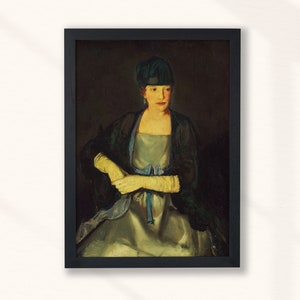 George Bellows - Maud Murray Dale (Mrs. Chester Dale) (1919) - Vintage vrouw portret schilderij poster print home wall art - digitale kunst
