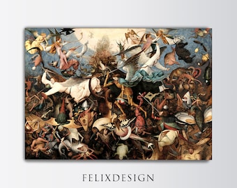 Pieter Bruegel The Elder - The Fall of the Rebel Angels (1562) | Samsung Frame TV | Vintage Oil Painting Landscape Print | Printable Art