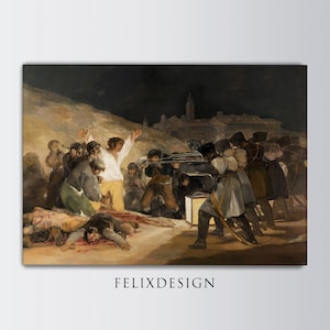 Francisco Goya - The Third of May (1808) - Classic Painting Poster Print Art Gift Wall Decor - Firing Squad Facing Death - Digital Download