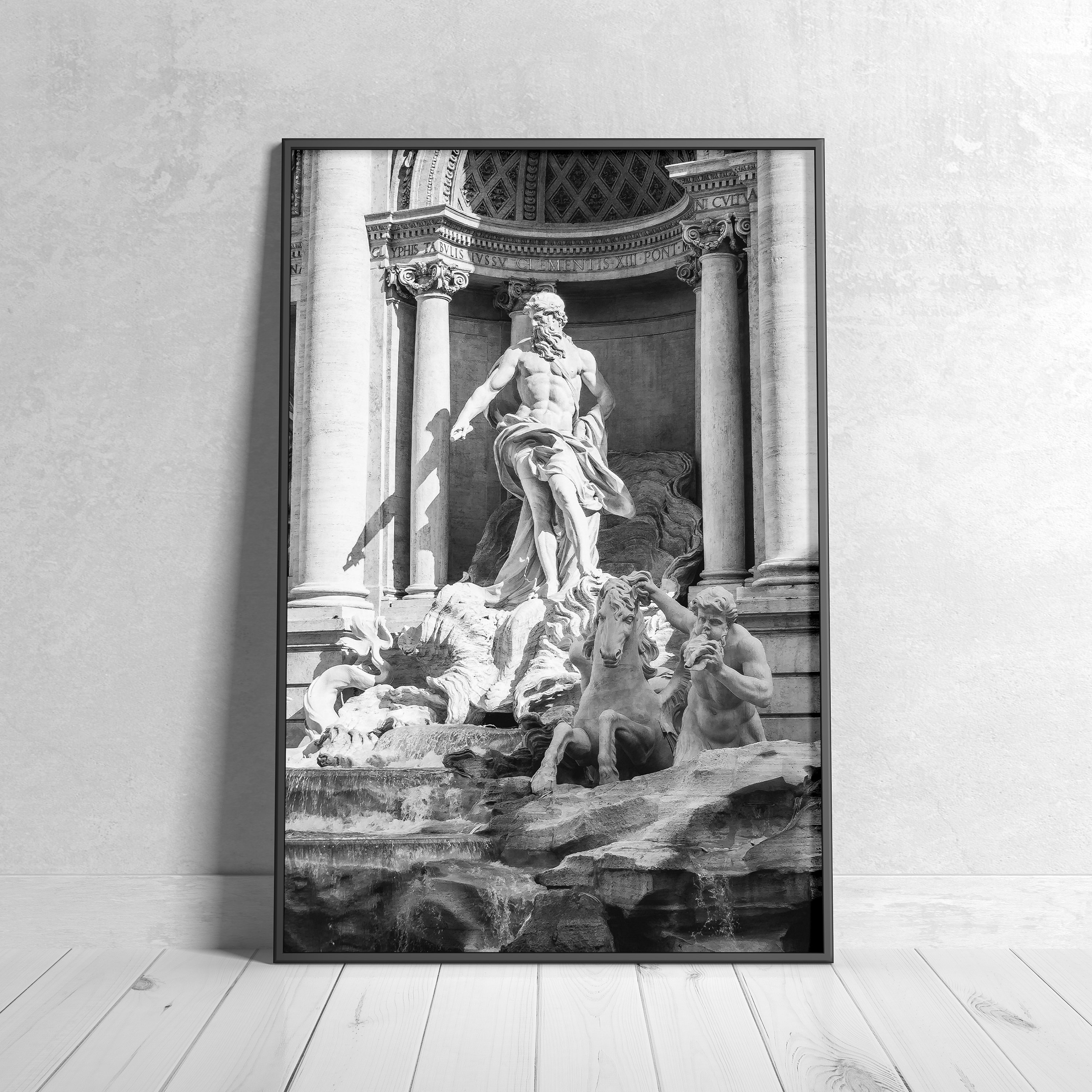 Architectural Art Decor Poseidon Greek Wall Art Trevi Etsy