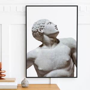Broken Statue Print, Rome statue, Greek Statue, Digital download, Greek mythology art, Bust statue, Home Decor, Wall Art, Marble Sculpture