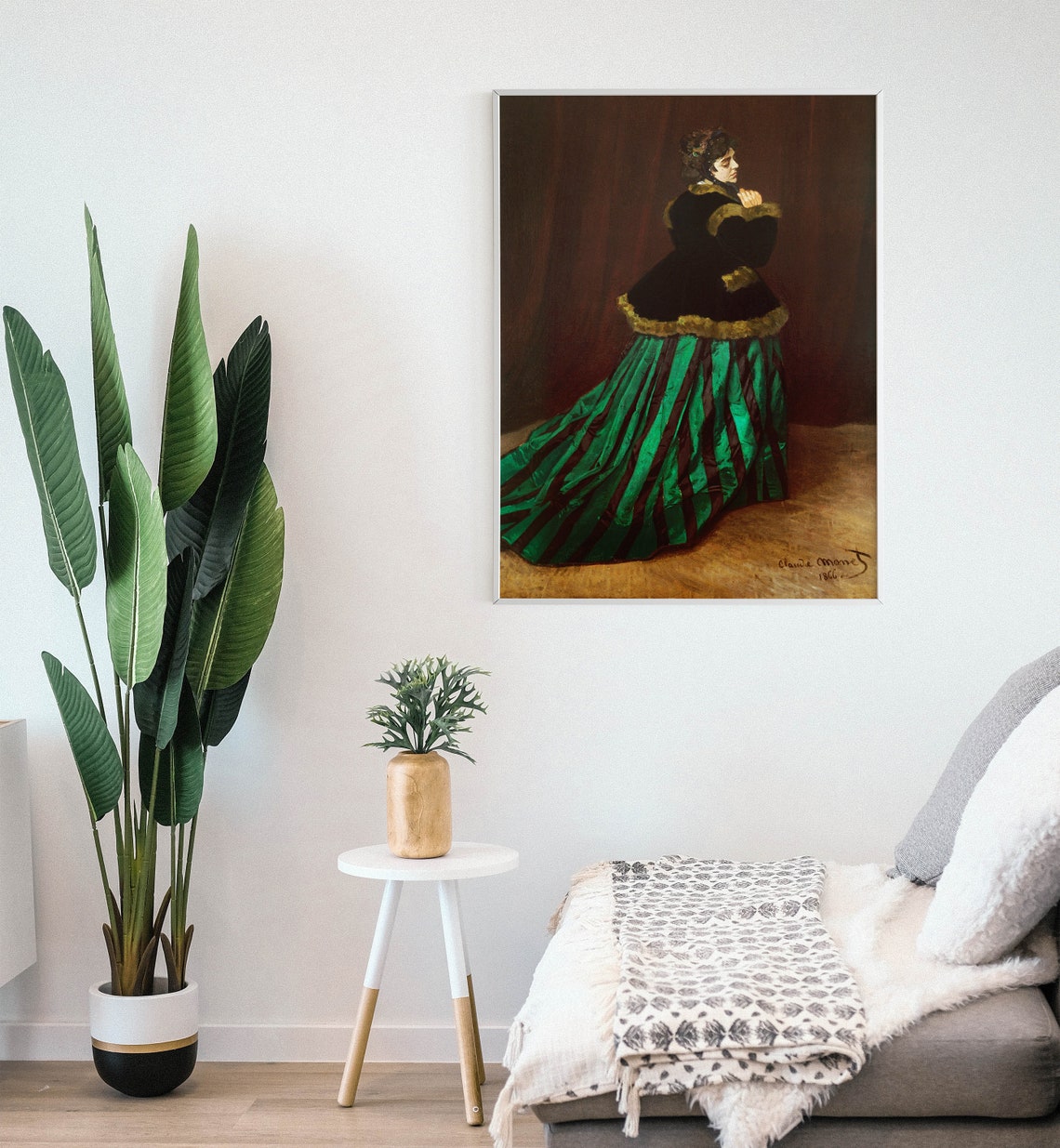 Claude Camille the Woman in the Green Dress (1866) Classic