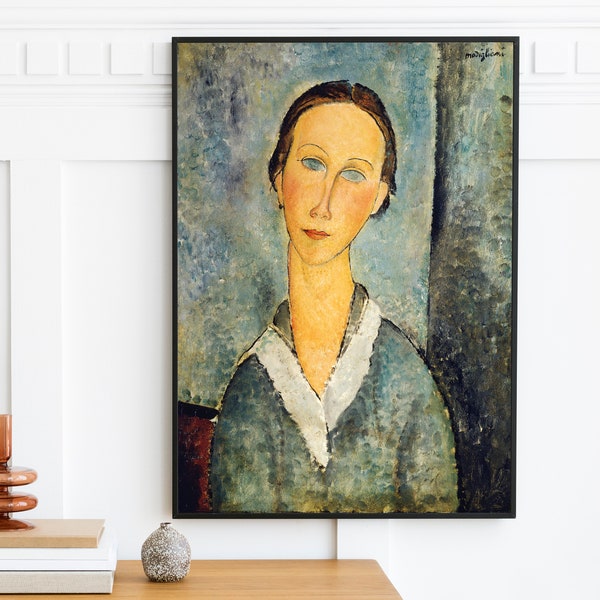 Amedeo Modigliani - Girl in a Sailor's Blouse (1918) | Vintage Woman Painting, Antique Farmhouse Portrait Wall Art Print, Instant Download