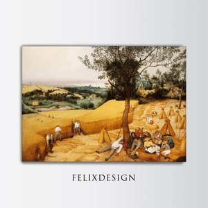 Pieter Bruegel The Elder - The Harvesters (1565) | Samsung Frame TV | Rustic Summer Village Landscape Painting | Vintage Oil Art | Printable
