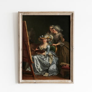 peinture à l’huile de femme vintage, peinture de portrait vintage, art mural de portrait antique, art mural imprimable numérique, téléchargement instantané, art numérique