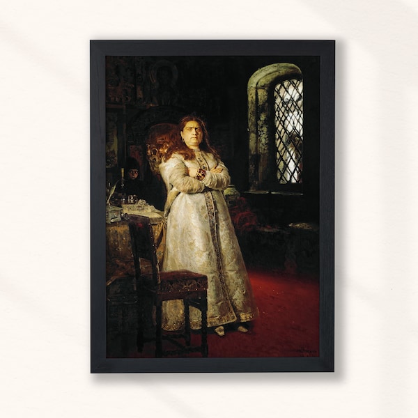 Ilya Repin - Grand Duchess Sofia at the Novodevichy Convent (1879) - Vintage Portrait Oil Painting - Sophia Alekseyevna - Digital Download