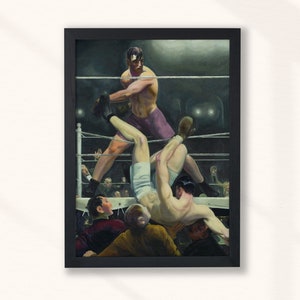 George Bellows - Dempsey en Firpo (1925) - Schilderij Boksen MMA Poster Print Art Home Wall Decor Martial Arts Historische Boxershorts - Instant Art