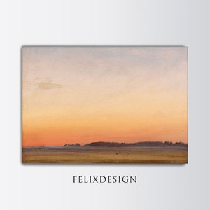 Warm Tone Painting | Landscape Vintage Print | Antique Scenery Oil Painting Art | Country Farmhouse | Maximalist Decor | Printable Art