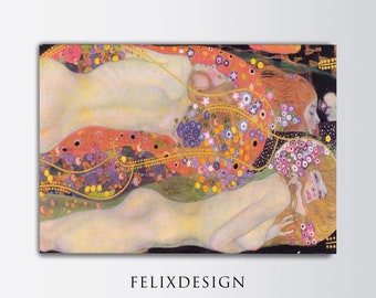 Gustav Klimt - Water Serpents II (1904) - Gallery Bedroom Decor Painting Poster Print Home Wall Art Vintage - Digital Download - Instant Art
