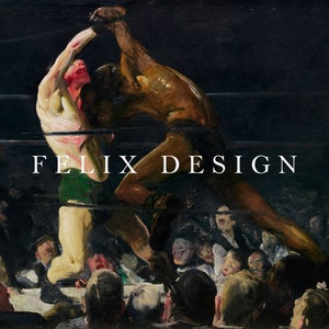 George Bellows - Beide leden van deze Club (1909) - Vintage schilderij foto poster print kunst boksen vechten MMA combat - digitale instant kunst