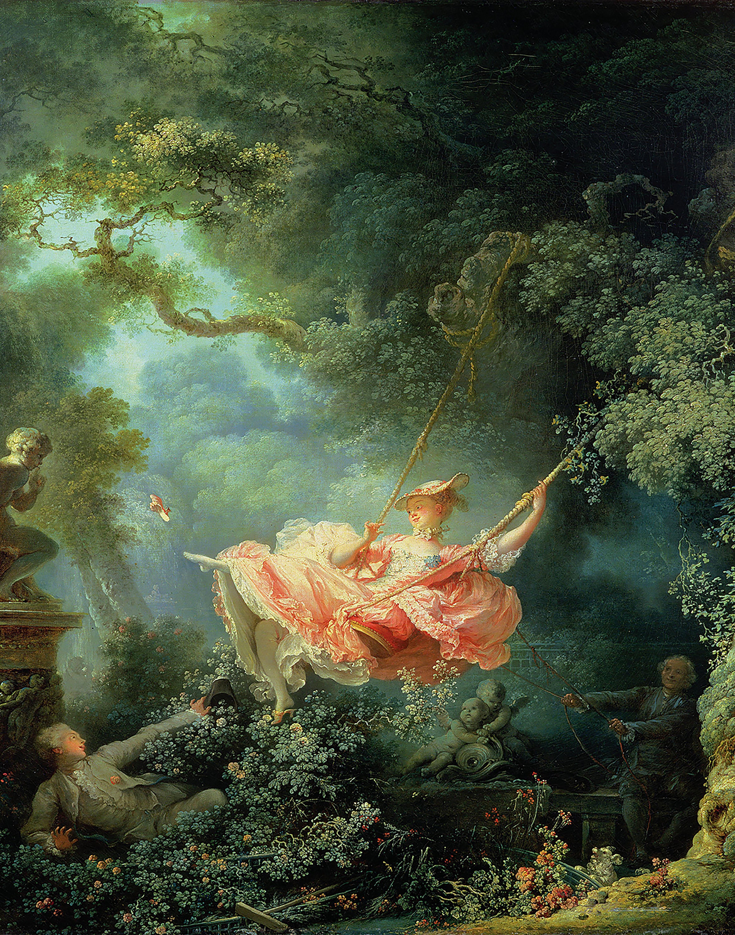 French Painting　フランス絵画　ブーシェ　フラゴナール 世界の名画 複製画 『ブランコ』フランソワ・ブーシェ ロンドン