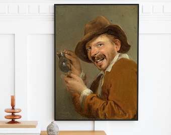 Vintage Gentleman Portrait Oil Painting | Baroque Art Print | Man Portrait Painting | Wall Home Decor Poster Print | Digital Download