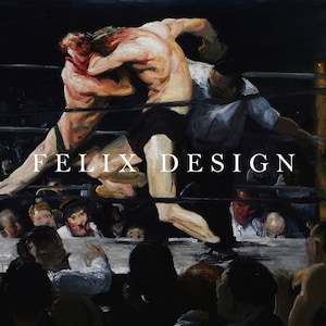 George Bellows - Hert bij Sharkeys (1909) - Schilderij Boksen MMA Poster Print Art Home Wall Decor Martial Arts Historische Boxershorts - Instant Art