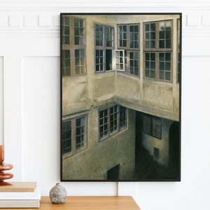 Vilhelm Hammershoi - Interior of Courtyard Strandgade 30 (1899) | Vintage Painting Danish Interior Designer Gift Print | Digital Printable