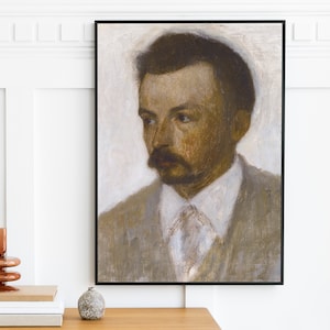 Vilhelm Hammershoi von Vilhelm Hammershoi (1895) | Wand Kunst Dekor Druck Vintage Dänischer Mann Gentleman Selbstportrait | Druckbare Kunst