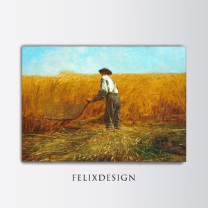 Rustic Farmhouse Painting | Vintage Painting Landscape Print | Farming Post Civil War Wall Art Decor | Digital Frame TV | Printable Art