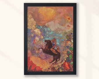 ペガサス絵画 オディロン・ルドン - ペガサスのミューズ（1900） | ヴィンテージ絵画