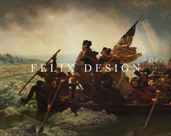 Emanuel Leutze - Washington Crossing the Delaware (1851) - Samsung Frame TV Art, George Washington - Painting Poster Print - Instant Art