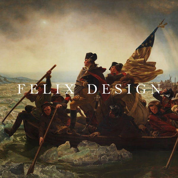 Emanuel Leutze - Washington Crossing the Delaware (1851) - Samsung Frame TV Art, George Washington - Painting Poster Print - Instant Art