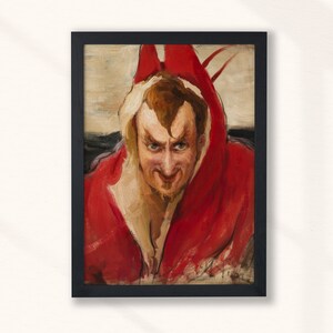 Ilya Repin - Portrait of Grigoriy Grigoryevich Ge as Mephistopheles (1901) - Vintage Oil Painting - Painting Print Art - Digital Download