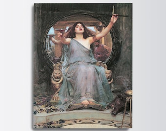 John William Waterhouse - Circe Offering the Cup to Odysseus (1891) - Classic Painting Photo Poster Print Fine Art Gift Wall Home Decor