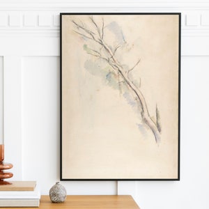 Paul Cézanne - Study of a Tree Recto and Verso (1890) | Vintage Antique Painting Print | Vintage Oil Painting | Wall Art | Printable Art