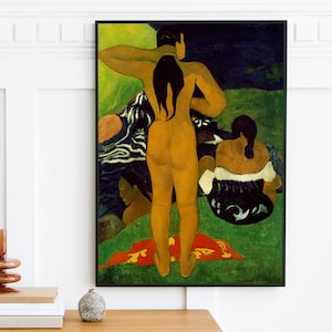 Paul Gauguin - Tahitian Women Bathing (1892) | Vintage Painting Print Art | Vintage Antique Woman Wall Home Decor | Printable Art