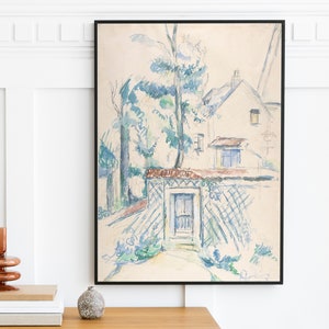 Paul Cézanne - Entrance to a Garden (1880) | Vintage Wall Art Print | Antique Drawing | Vintage Oil Painting | Printable Art