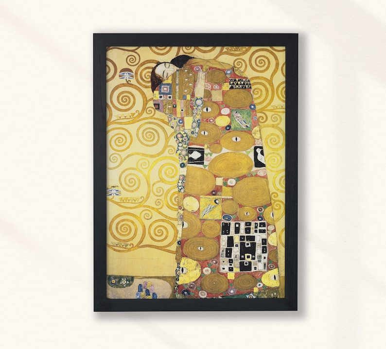 Gustav Klimt - the Embrace (1907) - Vintage Gallery Wall Art Hug