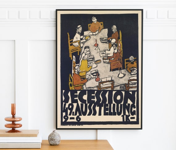 Egon Schiele - Secession 49 Exhibition (1918) - Vintage Drawing
