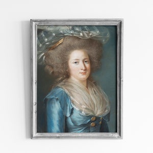 vintage Portrait Painting, vintage Woman Oil Painting, Antique Portrait Wall Art, Digital Printable Wall Art, Téléchargement instantané