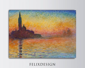 Claude Monet - San Giorgio Maggiore at Dusk (1912) - Samsung Frame TV Art, Vintage Wall Art - Painting Poster Print Art - Digital Download