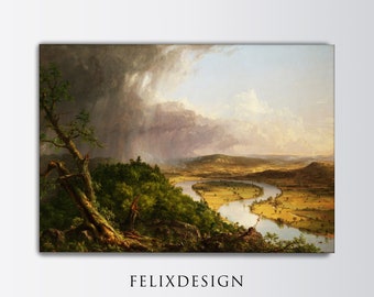 Thomas Cole - Utsikt från Mount Holyoke - Northampton, Massachusetts efter ett åskväder (1836) | Landskap Samsung Frame TV | Digital konst