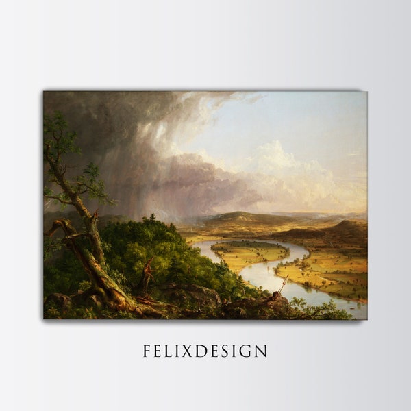 Thomas Cole - View from Mount Holyoke - Northampton Massachusetts After a Thunderstorm (1836) | Landscape Samsung Frame TV | Digital Art