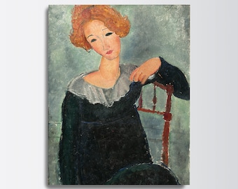 モディリアーニ「赤毛の女」版画：パリのアートポスター - Etsy 日本