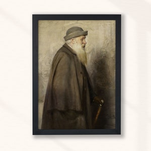 Vintage Gentleman Portrait Painting | Vintage Oil Dark Moody Portrait | Man Portrait | Vintage Art | Dark Academia Print | Digital Printable