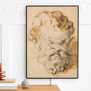 Paul Cézanne - Head of Silenus (1890) | Vintage Portrait Print | Antique Print | Vintage Oil Painting Cezanne Drawing | Printable Art