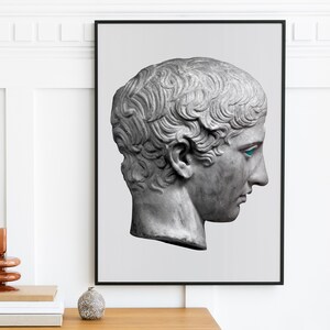 Roman Sculpture Print - Dark Academia Gallery Wall Print, Minimal Print, Marble Sculpture, Sculpture Print, Bust statue, Vintage Wall Art