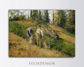 Pintura de pueblo francés / Decoración de pared francesa antigua / Arte mural de Light Academia / Impresión de paisaje vintage / Descarga digital / Arte imprimible